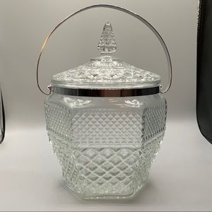 Vintage Anchor Hocking Glass Ice Bucket